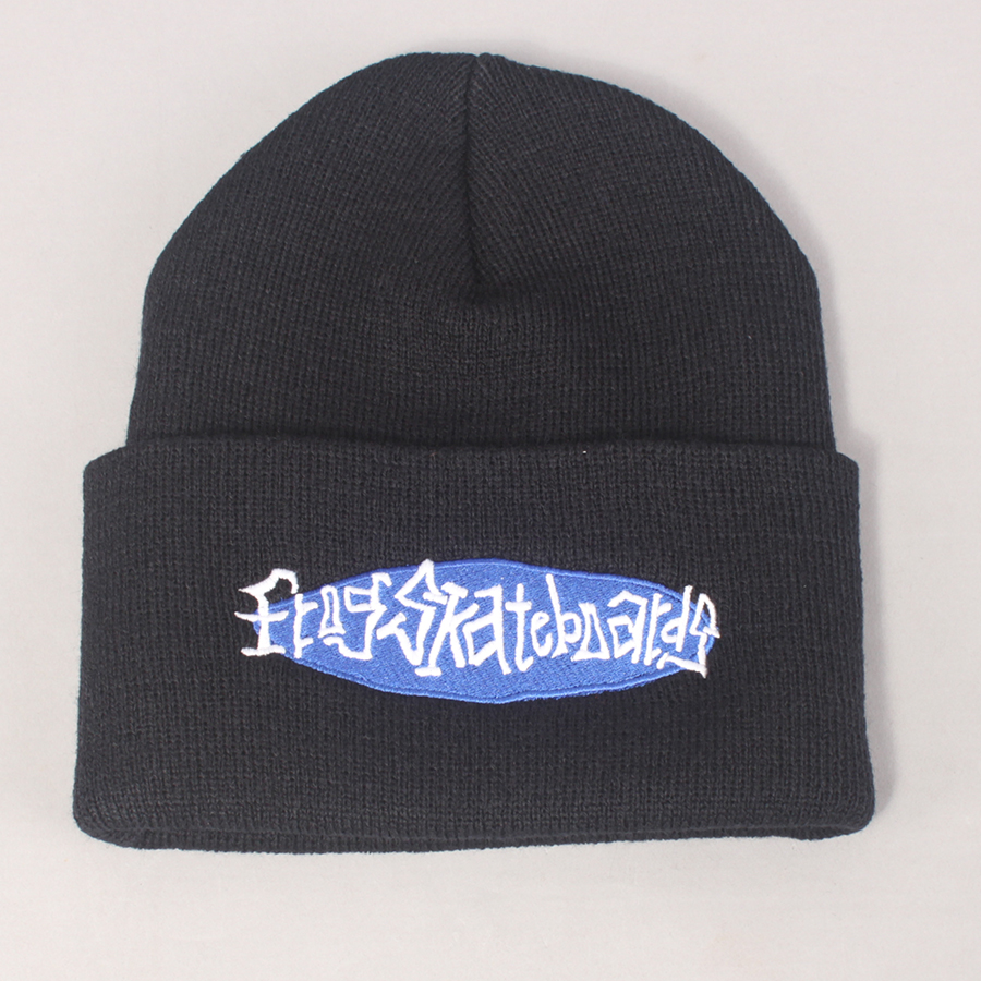 Frog Oval Logo Beanie - Black Frog Oval Logo Beanie - Black