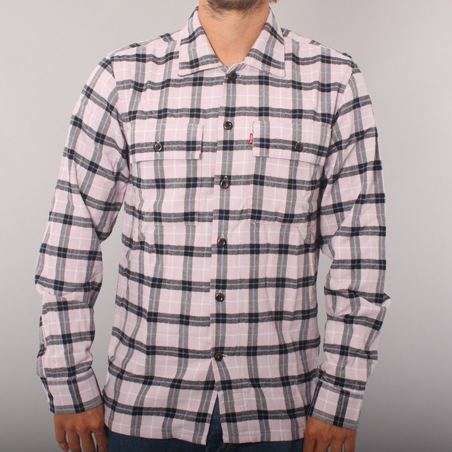 Levi's skateboarding LS Work Shirt - Pink/Black Levi's skateboarding LS Work Shirt - Pink/Black