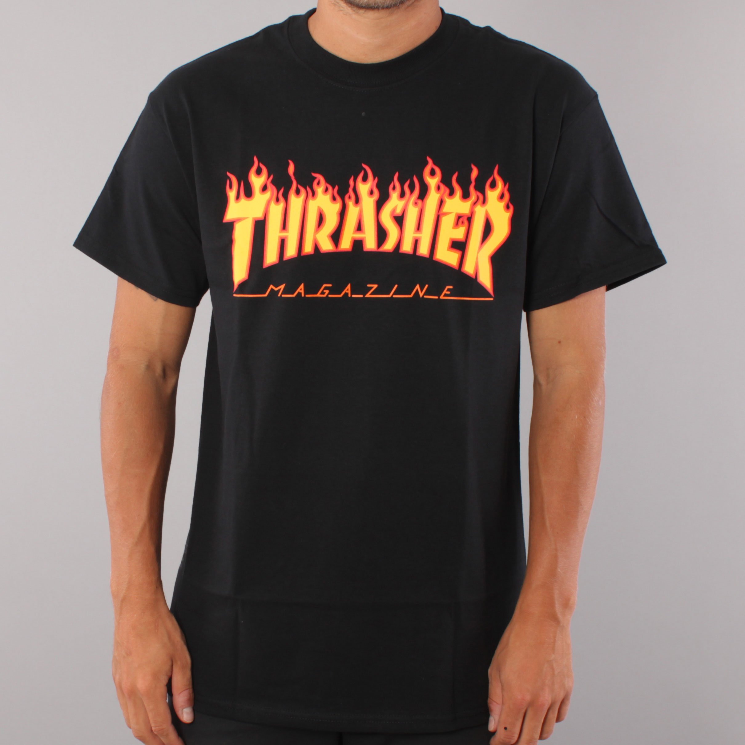 Thrasher Flame Logo T-shirt - Black Thrasher Flame Logo T-shirt - Black