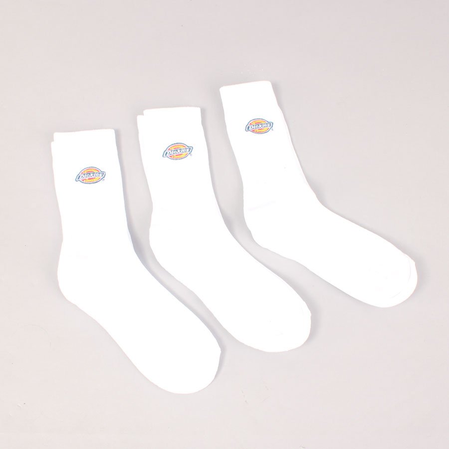 Dickies 3 Pack Valley Grove Socks - White Dickies 3 Pack Valley Grove Socks - White