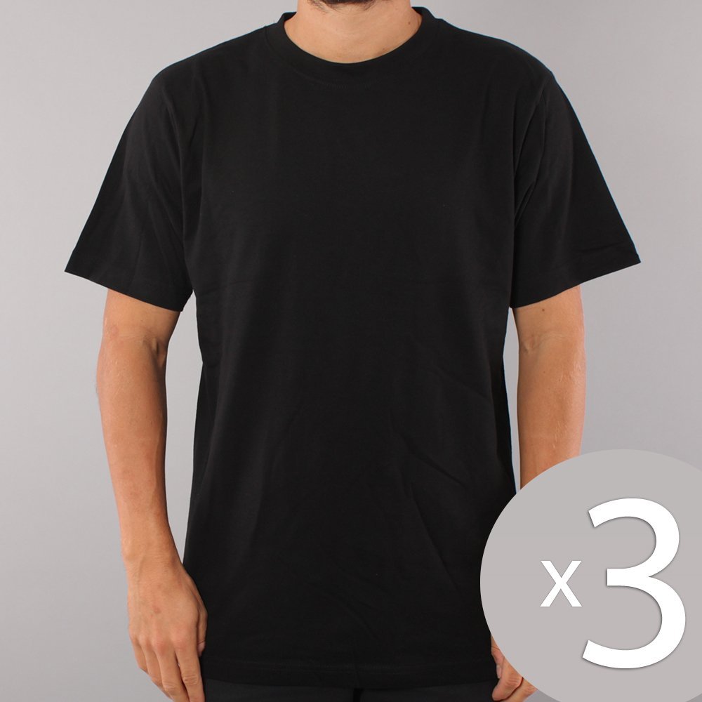 3 stk. The Boss No Logo T-shirt - Black 3 stk. The Boss No Logo T-shirt - Black