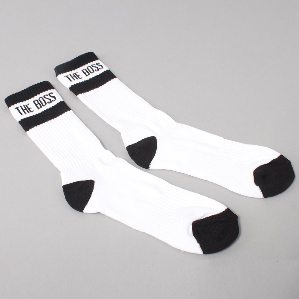 The Boss Logo Socks - White/Black The Boss Logo Socks - White/Black