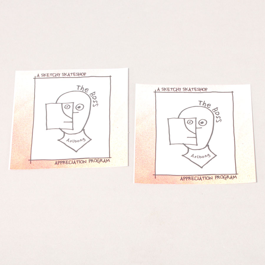 The Boss Shop Sketchy Stickers - 7cm The Boss Shop Sketchy Stickers - 7cm