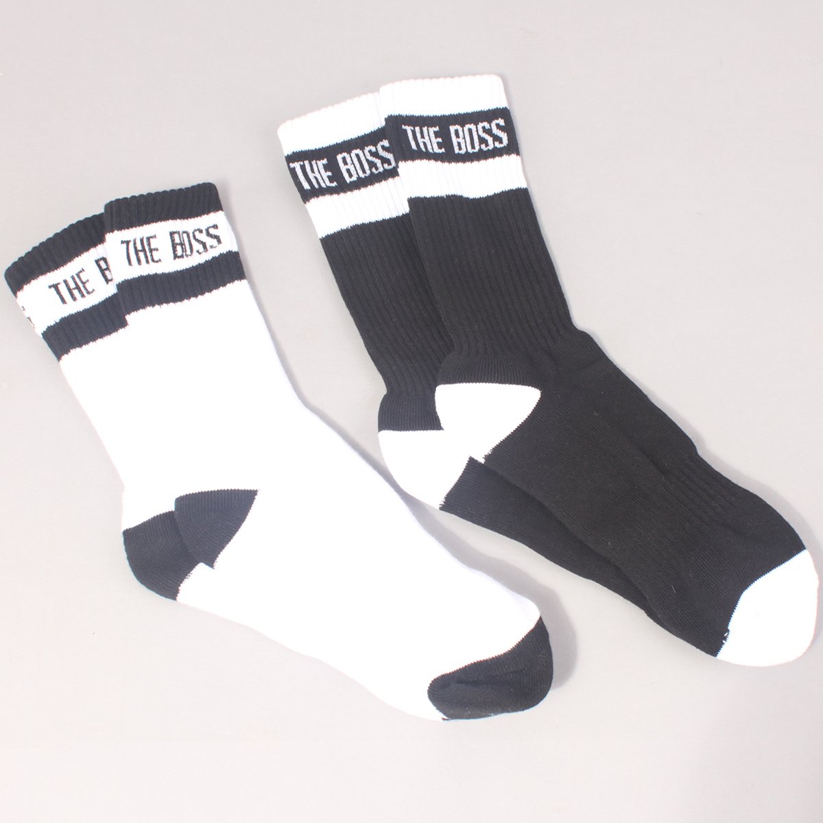 The Boss Logo Socks 2 Pack - White/Black & Black/White The Boss Logo Socks 2 Pack - White/Black & Black/White
