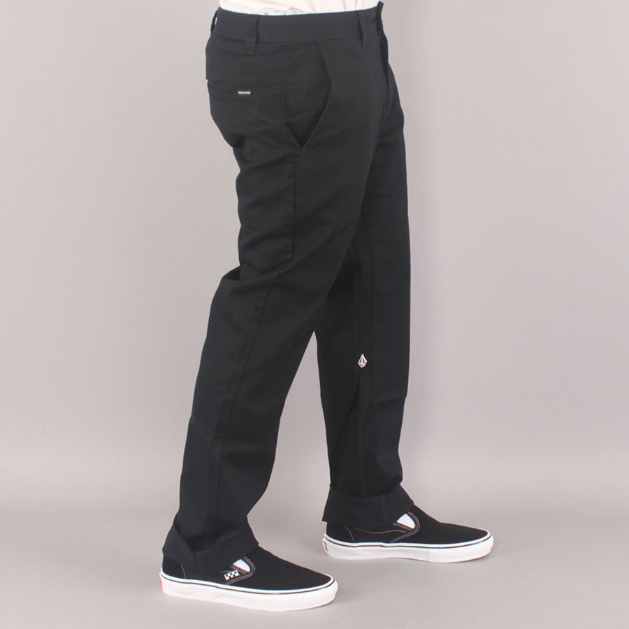 Volcom Frickin Straight Youth Chino Pants - Black Volcom Frickin Straight Youth Chino Pants - Black