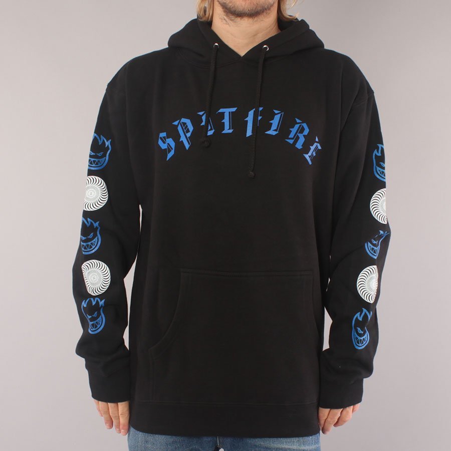 Spitfire Old E Youth Hoodie - Black/White/Blue Spitfire Old E Youth Hoodie - Black/White/Blue