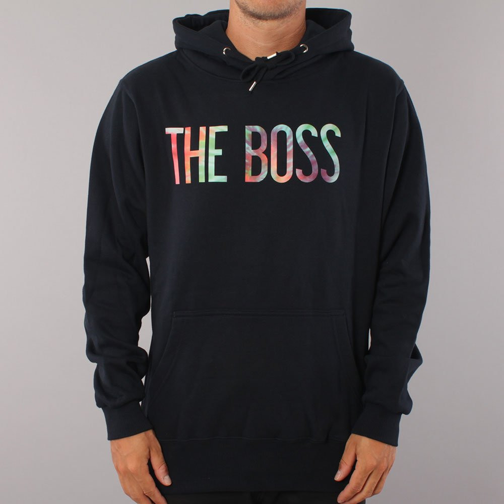 The Boss Tie Dye Logo Hood - Navy The Boss Tie Dye Logo Hood - Navy